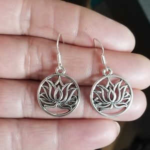 Beautiful lotus flower earrings